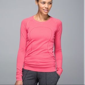Lululemon striped swiftly long sleeve